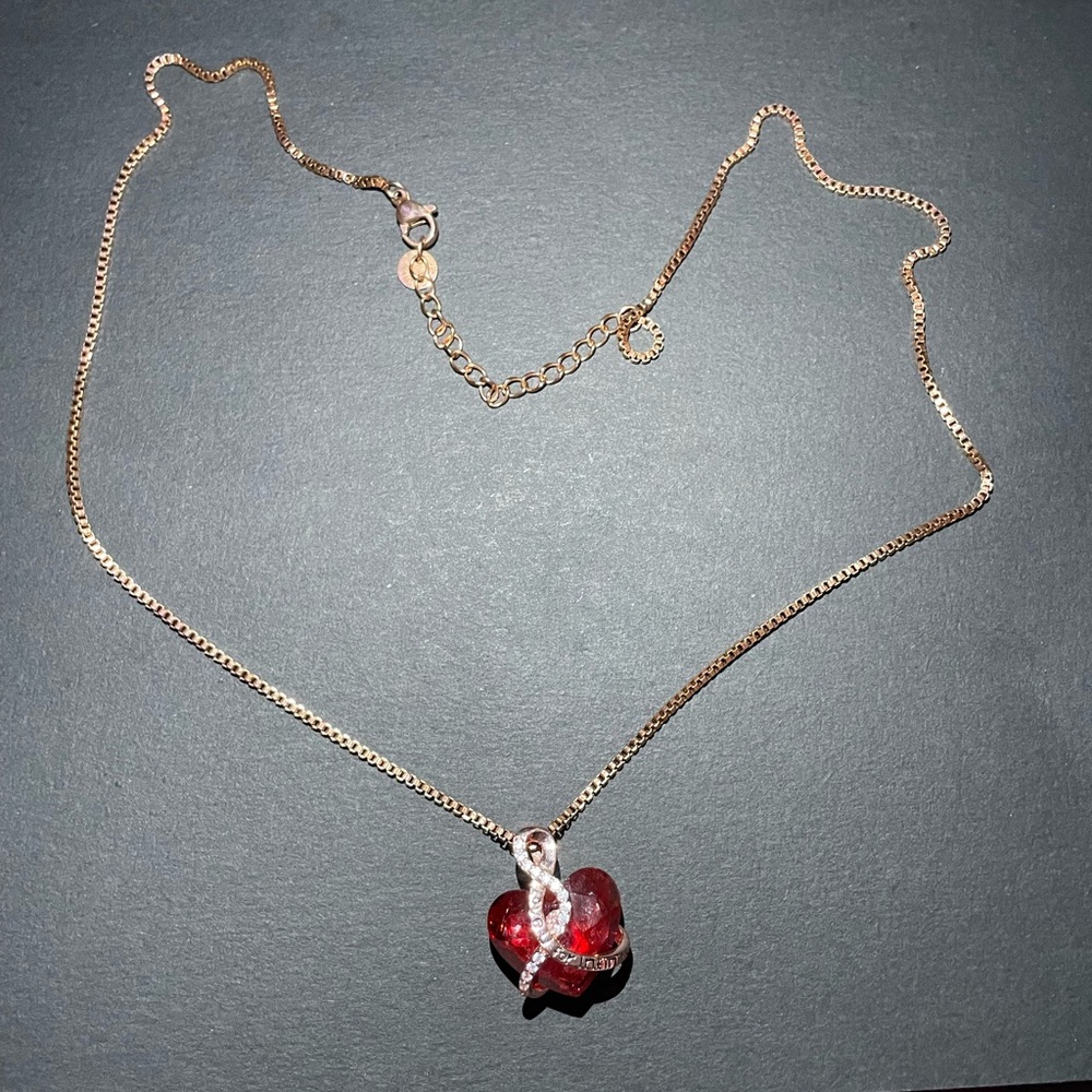 Infinity heart necklace with chain